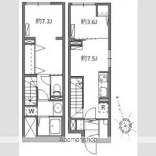 ソラシアレジデンス学芸大学Ⅱ【107号室】の間取り
