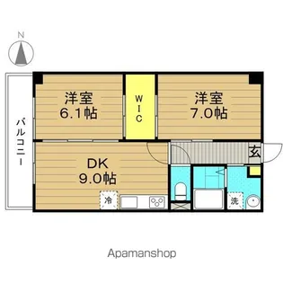 サキ西小岩【101号室】の間取り