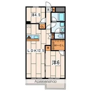 パラシオン栄昇【4階】の間取り