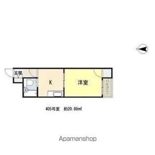 大阪府大阪市東住吉区針中野4丁目【マンション】の間取り