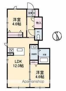 セゾンコート【1階】の間取り