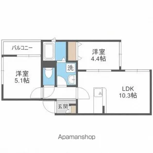グランメゾン博多【1階】の間取り