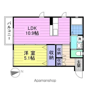 セフィラ岩切【102号室】の間取り