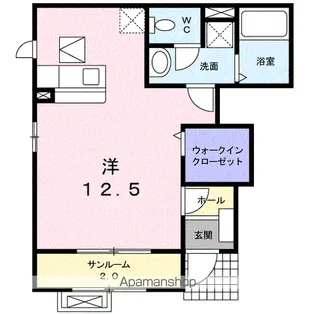 コーポサンパール【1階】の間取り