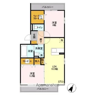 グレイスメゾン【1階】の間取り