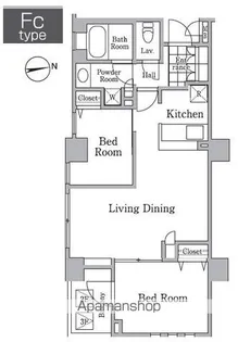 レジディア西小山【3階】の間取り