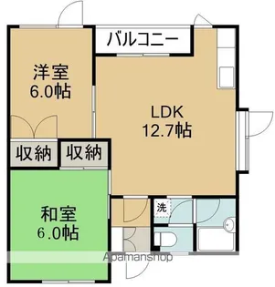 ドエル松陰Ⅱ(ドエルマツカゲ)【101号室】の間取り