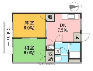 アプローズじん A【2階】の間取り