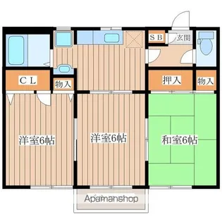 セダープラザA【2階】の間取り