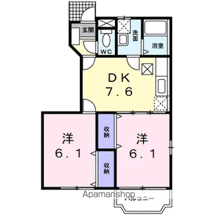 カーサ ポッツォ【1階】の間取り
