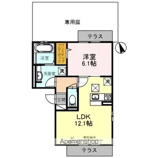 clochette立花【1階】の間取り