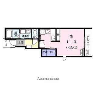 ファミーユ マロミ【106号室】の間取り