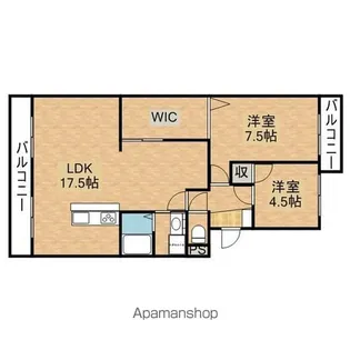 フローラ蜆塚Ⅱ【1階】の間取り