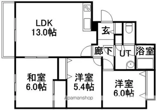 アピカル南郷【5階】の間取り