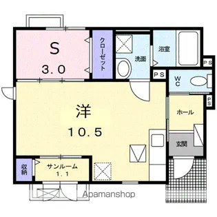 サニーコート聖Ⅷ【1階】の間取り