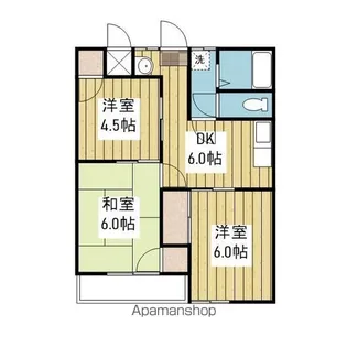 コンフォート久万ノ台【401号室】の間取り