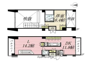 N3ユニテ【6階】の間取り