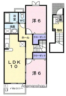 フルーブ・レゾネートG【2階】の間取り