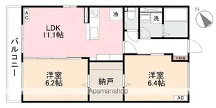 グランリーヴ西宝【301号室】の間取り
