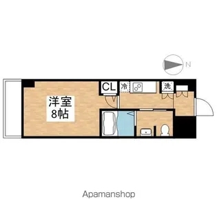 レジディア高岳【5階】の間取り