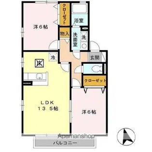 グリーンヴィレッジあい C棟【1階】の間取り