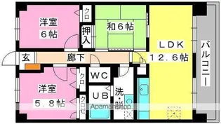 ピオーネテラス空港南【3階】の間取り