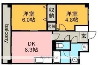 ローマンガーデン【4階】の間取り