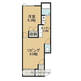 リヴェール松陰【1階】の間取り