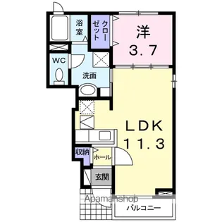エンゼルハート【1階】の間取り