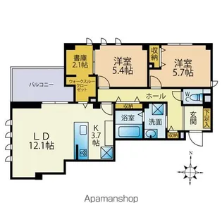 ア・ラ・桜坂【3階】の間取り
