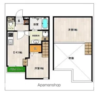 DREAMSTAGEGLEIS南福岡(グライス)【201号室号室】の間取り