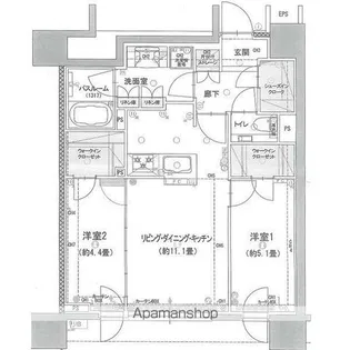クリオレジダンス札幌大通イースト【3階】の間取り