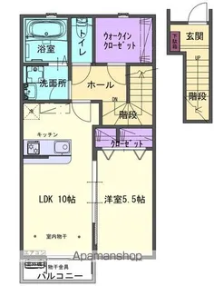ノースポミエA【203号室】の間取り