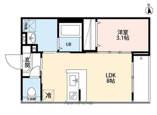 クロワッサン六町【1階】の間取り