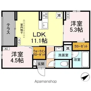 アルスフィルド相模原【1階】の間取り