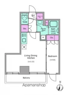 ドゥーエ日暮里【1階】の間取り