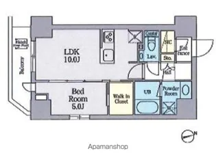 クレストコート上野【9階】の間取り