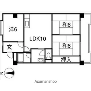 チュリス一社【3階】の間取り