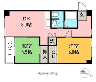 カサグレイズ【2階】の間取り