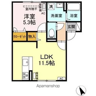 WITH SKY K【2階】の間取り