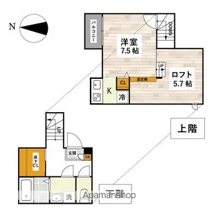 ADC倉敷YUNO【1階】の間取り