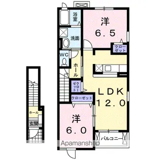 フル ハウス【2階】の間取り