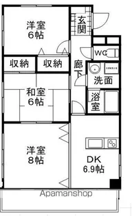 セニデコ・プロヴァンス【102号室】の間取り
