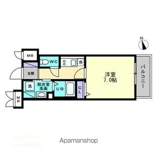 アルファレガロ大橋【3階】の間取り