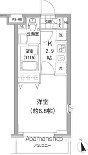 東京都新宿区南榎町【マンション】の間取り