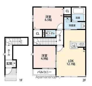 パストラル沼2【201号室号室】の間取り
