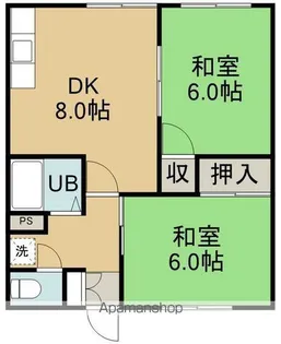 2DKの間取り画像