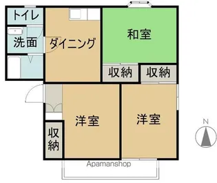 箕輪マンション【101号室】の間取り
