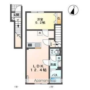 (仮称)三本柳アパート【2階】の間取り