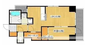 プランタン鴨池【10階】の間取り